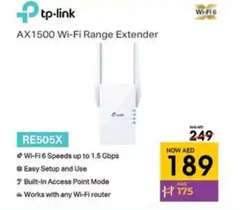 Lulu Hypermarket AX1500 Wi-Fi Range Extender RE505X offer