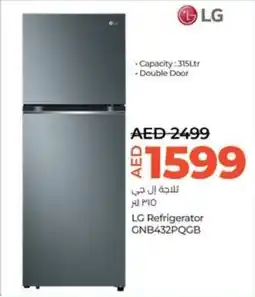 Lulu Hypermarket LG Refrigerator GNB432PQGB offer
