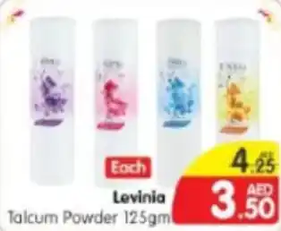 Al Madina Hypermarket Levinia Talcum Powder 125gm offer