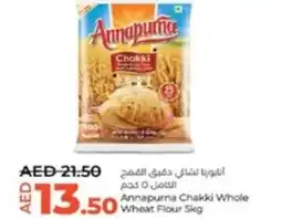 Lulu Hypermarket Annapurna Chakki Whole Wheat Flour 5kg offer