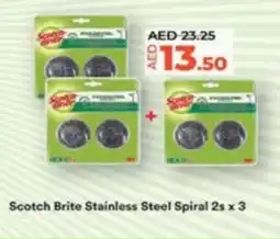 Lulu Hypermarket Scotch Brite Stainless Steel Spiral 2s x 3 offer