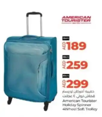 Lulu Hypermarket American Tourister Holiday Spinner 4Wheel Soft Trolley offer