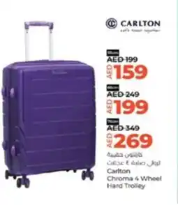 Lulu Hypermarket Carlton Chroma 4 Wheel Hard Trolley offer