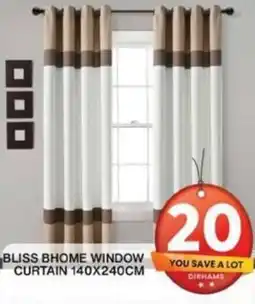 Grand Hyper Market BLISS BHOME WINDOW CURTAIN 140X240CM offer