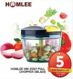 Grand Hyper Market HOMLEE HM 2097 PULL CHOPPER 3BLADE offer