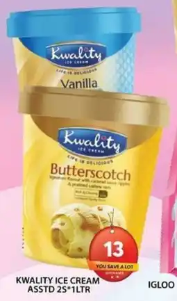Grand Hyper Market KWALITY ICE CREAM ASSTD 2S X 1LTR offer