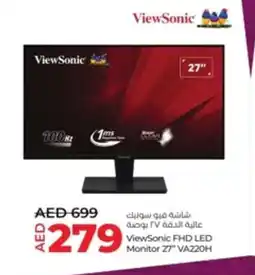 Lulu Hypermarket ViewSonic FHD LED Monitor 27 VA220H offer