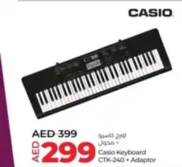Lulu Hypermarket Casio Keyboard CTK 240+ Adaptor offer