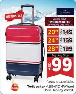 Nesto Todbeckar ABS + PC 4 Wheel Hard Trolley asstd. offer