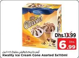 Nesto Kwality Ice Cream Cone Assrted 5 x 110mL offer