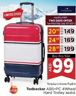 Nesto Todbeckar ABS+PC 4Wheel Hard Trolley asstd. offer