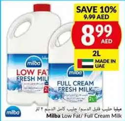Viva Milba Low Fat/ Full Cream Milk 2L offer