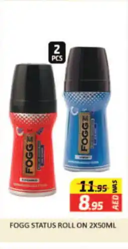 Al Madina Hypermarket FOGG STATUS ROLL ON 2X50ML offer
