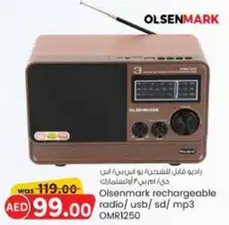 KM Trading Olsenmark rechargeable radio / usb / sd / mp3 OMR1250 offer