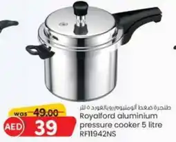 KM Trading Royalford aluminium pressure cooker 5 litre RF11942NS offer