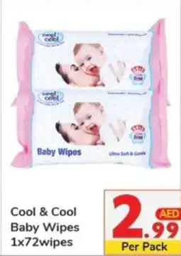 Day To Day Cool & Cool Baby Wipes 1 x 72 wipes offer