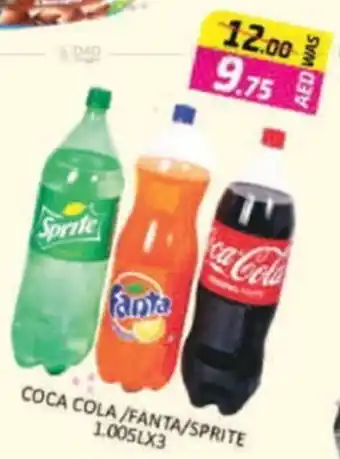 Al Madina COCA COLA / FANTA / SPRITE 1.005L X 3 offer