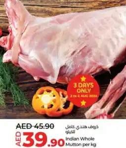 LuLu Express Indian Whole Mutton per kg offer
