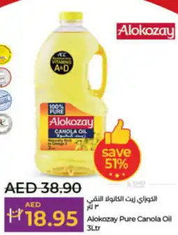 Lulu Hypermarket Alokozay Pure Canola Oil 3Ltr offer
