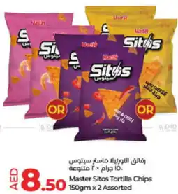 Lulu Hypermarket Master Sitos Tortilla Chips 150gm x 2 Assorted offer