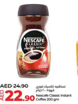 Lulu Hypermarket Nescafe Classic Instant Coffee 200 gm offer