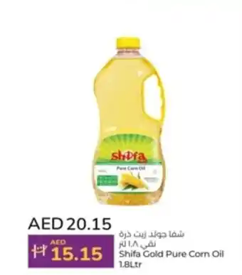 Lulu Hypermarket Shifa Gold Pure Corn Oil 1.8Ltr offer