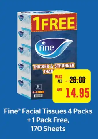 Coops Supermarket Fine Facial Tissues 4 Packs +1 Pack Free, 170 Sheets offer