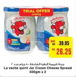 Abu Dhabi Coop La vache quirit Jar Cream Cheese Spread 500gm x 2 offer