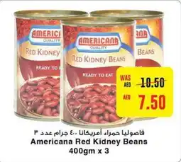 Abu Dhabi Coop Americana Red Kidney Beans 400gm x 3 offer