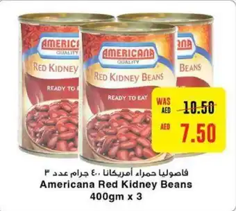 Abu Dhabi Coop Americana Red Kidney Beans 400gm x 3 offer