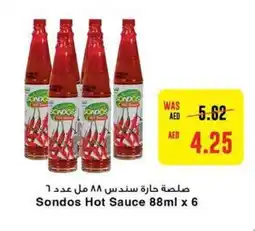 Abu Dhabi Coop Sondos Hot Sauce 88ml x 6 offer