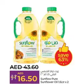 LuLu Express Sunflow Pure Sunflower Oil 1.5Ltr x 2 offer
