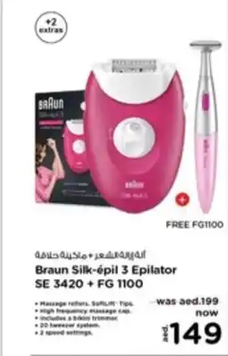 Nesto Braun Silk-épil 3 Epilator SE 3420 + FG 1100 offer