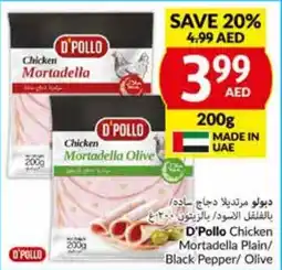 E City D'Pollo Chicken Mortadella Plain Black Pepper Olive 200g offer