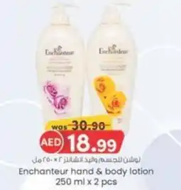 KM Trading Enchanteur hand & body lotion 250 ml x 2 pcs offer