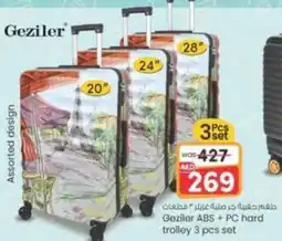 KM Trading Geziler ABS + PC hard trolley 3 pcs set offer