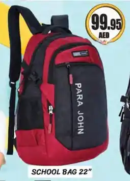 Almaya supermarket PARA JOHN SCHOOL BAG 22" offer