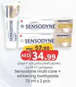 E City Sensodyne multi care + whitening toothpaste 75 ml x 2 pcs offer