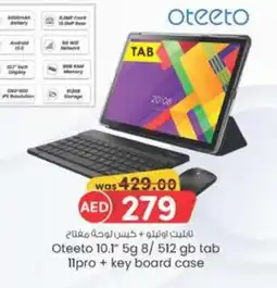 Oteeto 10.1" 5g 8/ 512 gb tab 11pro + key board case
