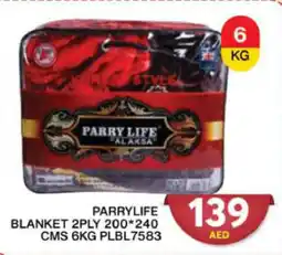 Grand Hyper Market PARRYLIFE BLANKET 2PLY 200*240 CMS 6KG PLBL7583 offer
