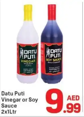Day To Day Datu Puti Vinegar or soy Sauce 2x1Ltr offer