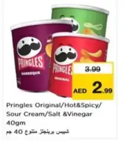 Nesto Pringles Original/Hot&Spicy/ Sour Cream/Salt &Vinegar 40gm offer