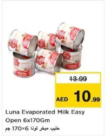 Nesto Luna Evaporated Milk Easy Open 6x170Gm offer
