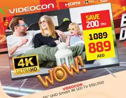 Al Madina Hypermarket VIDEOCON 55" UHD Smart 4K LED TV 55EL1100 offer