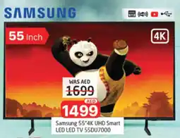 Al Madina Hypermarket Samsung 55"4K UHD Smart LED LED TV 55DU7000 offer