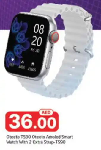 Al Madina Hypermarket Oteeto TS90 Oteeto Amoled Smart Watch With 2 Extra Strap-TS90 offer
