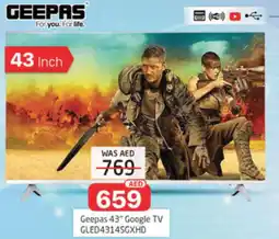 Al Madina Hypermarket Geepas 43" Google TV GLED4314SGXHD offer