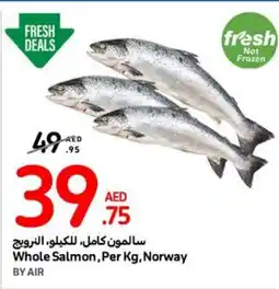 Carrefour Whole Salmon Per Kg offer