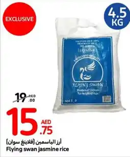 Carrefour Flying swan jasmine rice 4.5kg offer