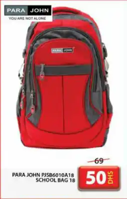 Grand Mall Sharjah PARA JOHN PJSB6010A18 SCHOOL BAG 18 offer